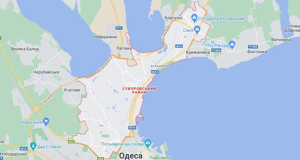Суворовский район на карте фото