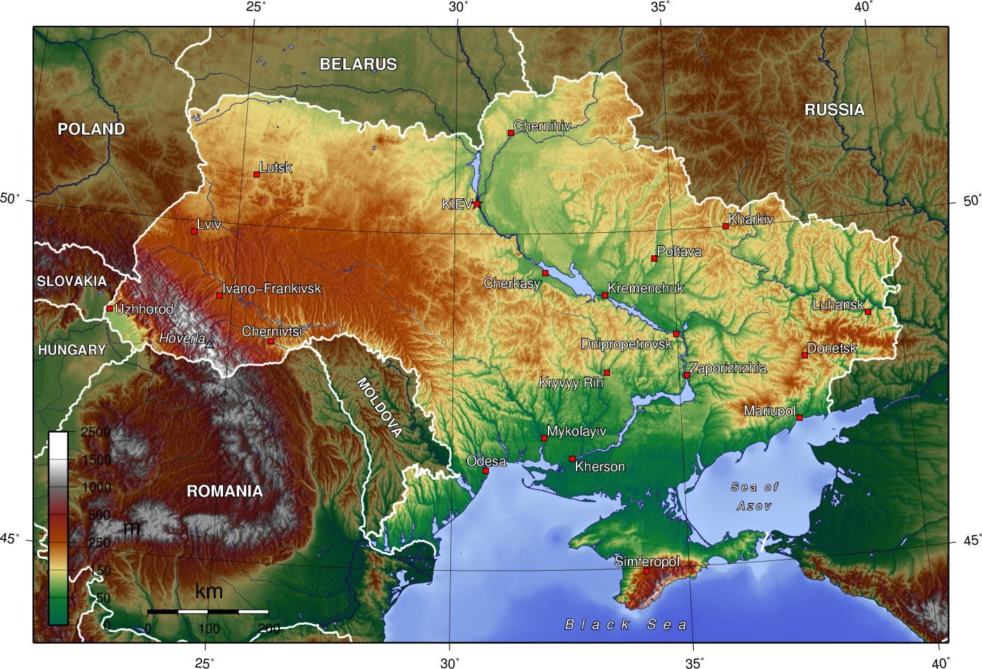 Топографічна карта України